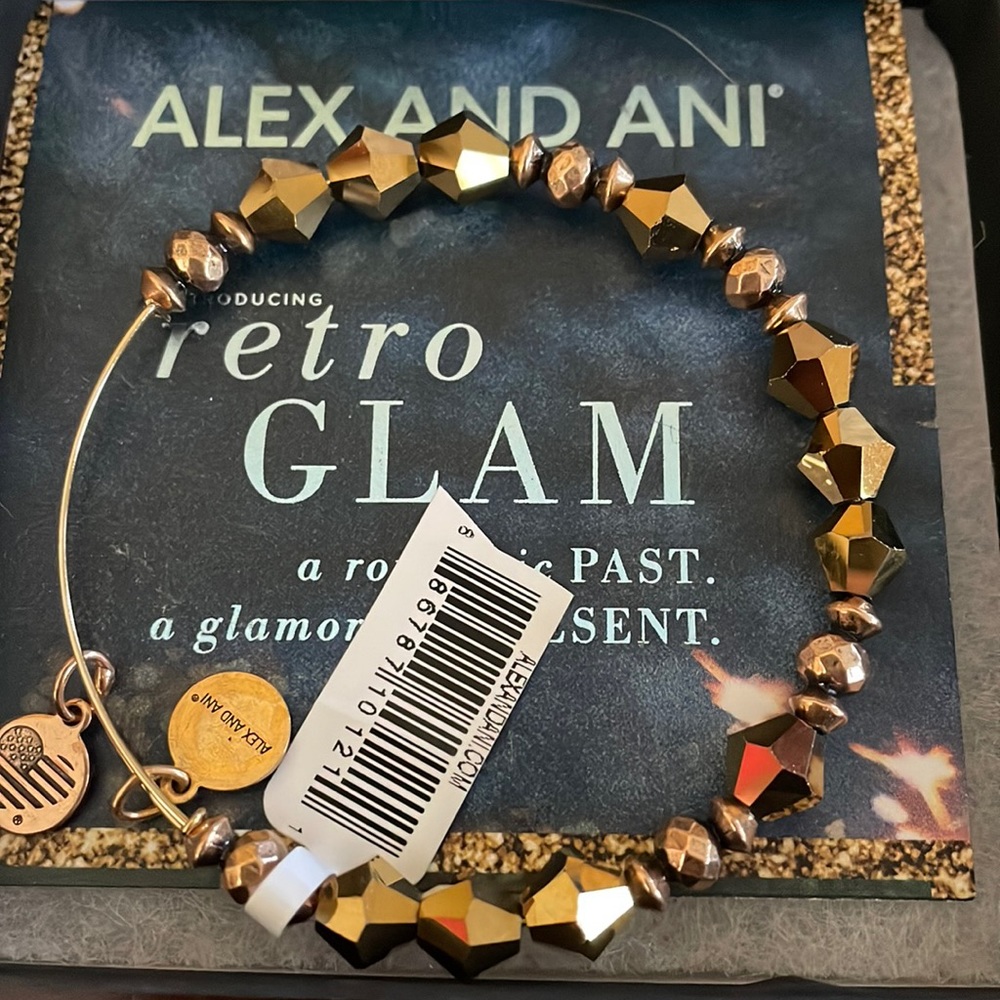 Alex and Ani crystal gold bracelet. Brand new. Never been worn.